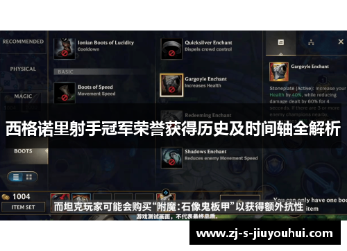 西格诺里射手冠军荣誉获得历史及时间轴全解析